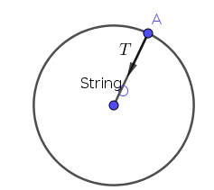 Forces acting on a twirling ball